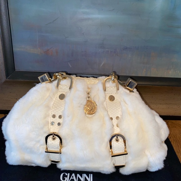 Versace Fur Off White Satchel - Picture 2 of 15
